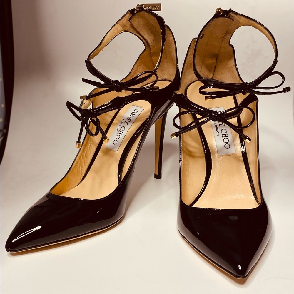 JIMMY CHOO patent pumps